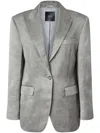 Pinko Single-breasted Slub Satin Blazer