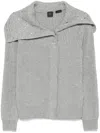 Pinko Ashera Cashmere Mix Cardigan In Grey
