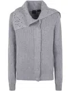 Pinko Ashera Cashmere Mix Cardigan In Grey