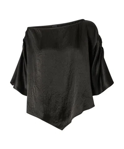 Pinko Asymmetric Blouse In Black