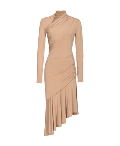 Pinko Asymmetric-design Minidress In Nude