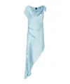 Pinko Asymmetric Special-occasion Midi Dress In Satin In Blue