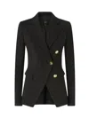 Pinko Asymmetric Tailored Blazer With Gold Buttons And Structured Shoulders In Multi