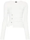 Pinko White 'lassen' T-shirt Cut-out In White