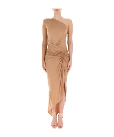 Pinko Asymmetrical Dress In Brown