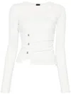 Pinko White 'lassen' T-shirt Cut-out