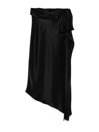 PINKO ASYMMETRICAL MIDI SKIRT