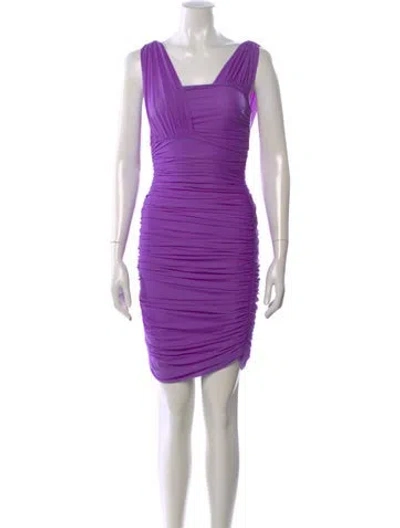 Pre-owned Pinko Asymmetrical Mini Dress In Purple