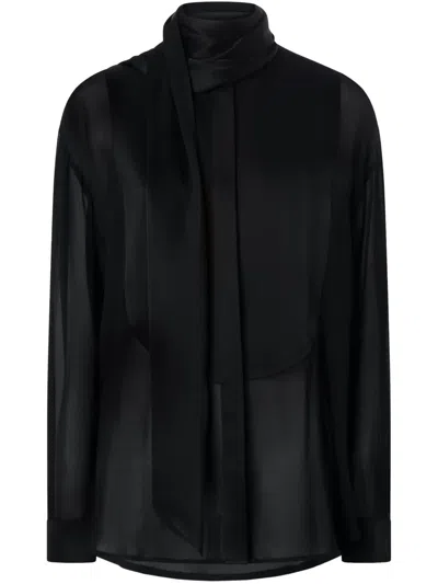 PINKO ATTACHED-SCARF BLOUSE