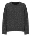 Pinko Crystal-embellished Sweater In Black