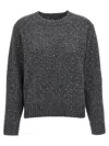 Pinko Crystal-embellished Sweater In Grey