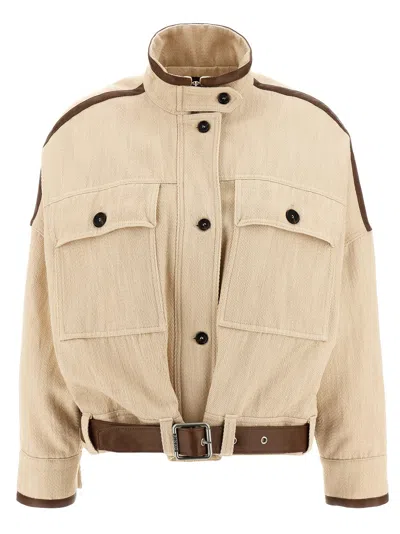 Pinko Babilonia Casual Jackets And Parka Beige