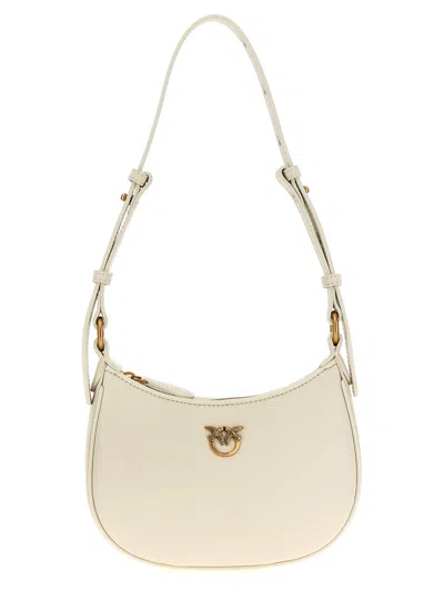 Pinko Baby Half Moon Shoulder Bag In White
