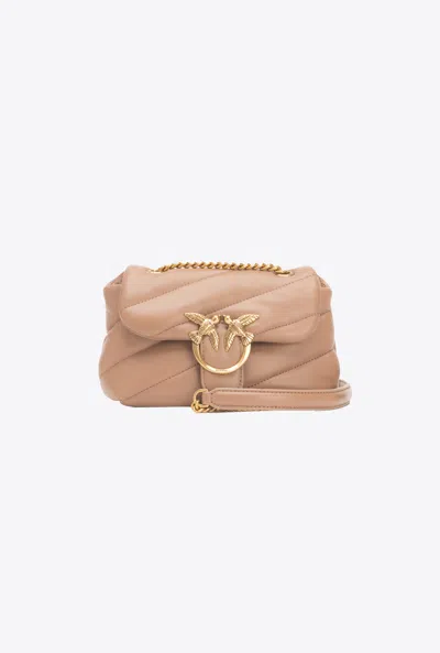 Pinko Baby Love Bag Puff Maxi Quilt In Ginger Biscuit-antique Gold