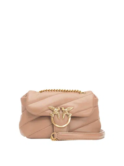Pinko Baby Love Bag Puff Maxi Quilt In Gold