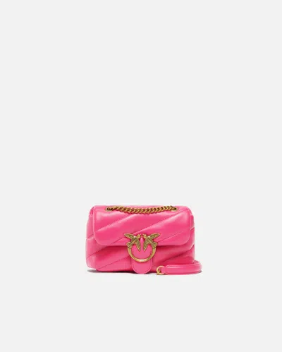 Pinko Baby Love Bag Puff Maxi Quilt In  Pink-antique Gold
