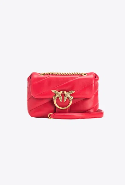 Pinko Baby Love Bag Puff Maxi Quilt In Rosso-antique Gold