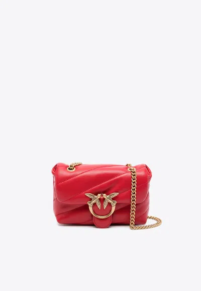 Pinko Baby Love Bag Puff Quilted Crossbody Bag In Red