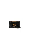 Pinko Baby Love Bag Puff Small Shoulder Bag In Black/antique Gold In Black
