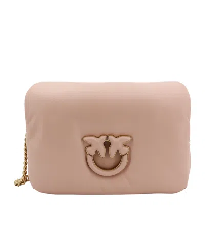 Pinko Classic Love Shoulder Bag In Nude