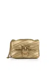 Pinko Baby Love Puff Maxi Bag In Recycled Fabric In Oro