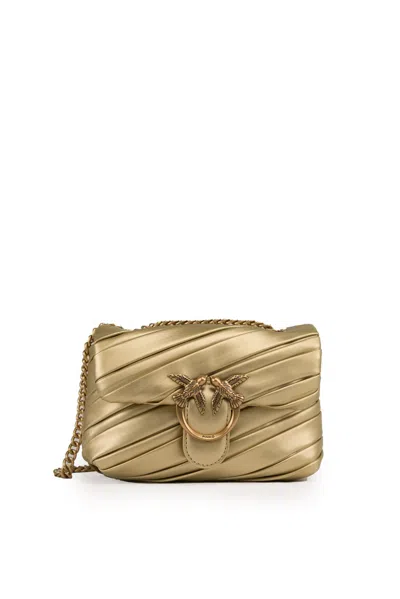Pinko Baby Love Puff Maxi Bag In Recycled Fabric In Nude & Neutrals