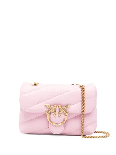 Pinko Baby Love Puff Padded Birds Cross Body In Pink