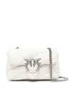 Pinko Baby Love Quilted Leather Shoulder Bag In White