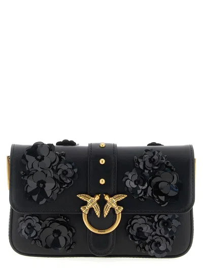 Pinko Baby Love Slouchy Small Shoulder Bag In Black