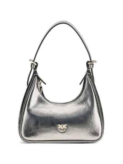 Pinko Silver Lamb Ovis Aries Aries Handbag In Red