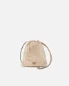 Pinko Baby Slouchy Bag Fully Rhinestoned Shoulder Pouch In Gold