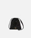 Pinko Baby Slouchy Bag Fully Rhinestoned Shoulder Pouch In Multi