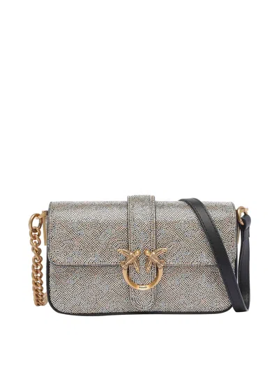 PINKO BABY STRASS MONOGRAM CROSSBODY BAG