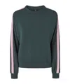 Pinko Sporty Sweatshirt With Love Birds Logo In Green