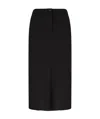 Pinko Jupe Mi-longue En Maille Roma Fendue Au Dos In Black