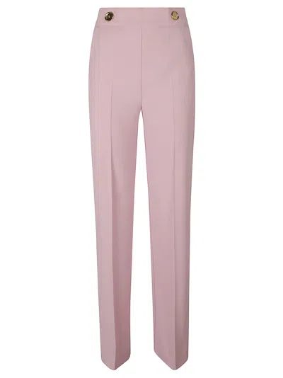 Pinko Back Zip Trousers In Red