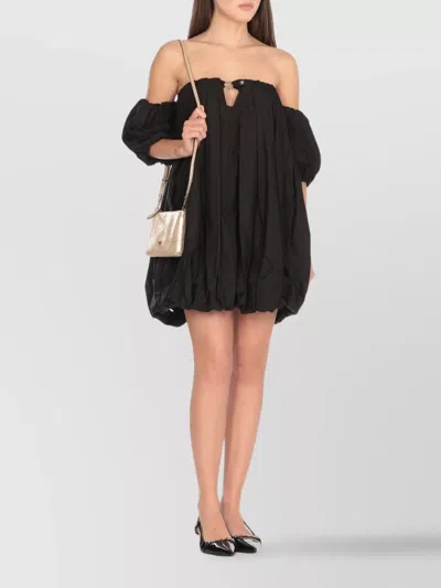 PINKO BACKLESS PLEATED MINI DRESS