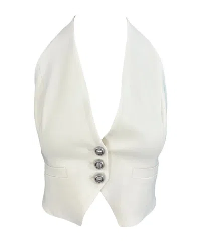 Pinko Backless Vest In White