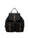 Pinko City Backpack Adjustable Straps Front Pockets Handle In Black