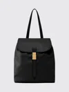 Pinko Leather Strap Backpack In Black