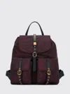 Pinko Patterned-flap Lambskin Backpack In White