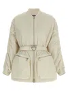 Pinko Bacon Bomber Jacket In Neutral