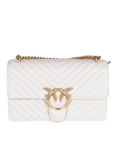 Pinko Bag "classic Love One Chevron" In White