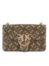 Pinko Mini Love Embellished Cross Body Bag In Grey