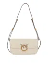 Pinko Love Bag Box Shoulder Bag In Nappa Leather In White