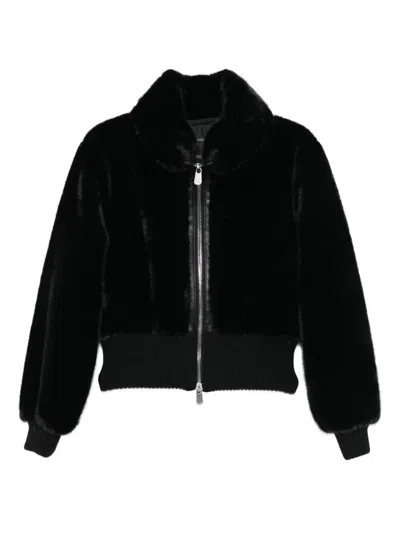 Pinko `bagels` Bomber Jacket In Black
