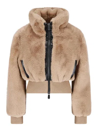 Pinko Bagels Bomber Jacket In Brown