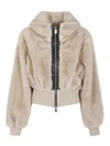Pinko Bagels Bomber Similpelliccia In Neutral