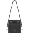 Pinko Leather Shoulder Bag With Gold Accents