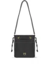 Pinko Leather Shoulder Bag With Gold Accents